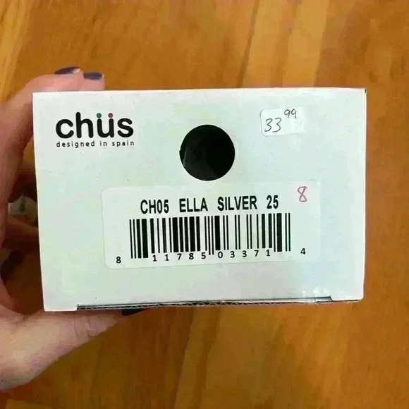 Silver Chus Glitter Slip On No Lace Sneaker - Picture 7 of 7